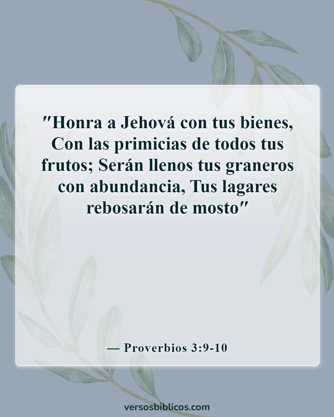 Versículos de la Biblia sobre la dedicación empresarial (Proverbios 3:9-10)