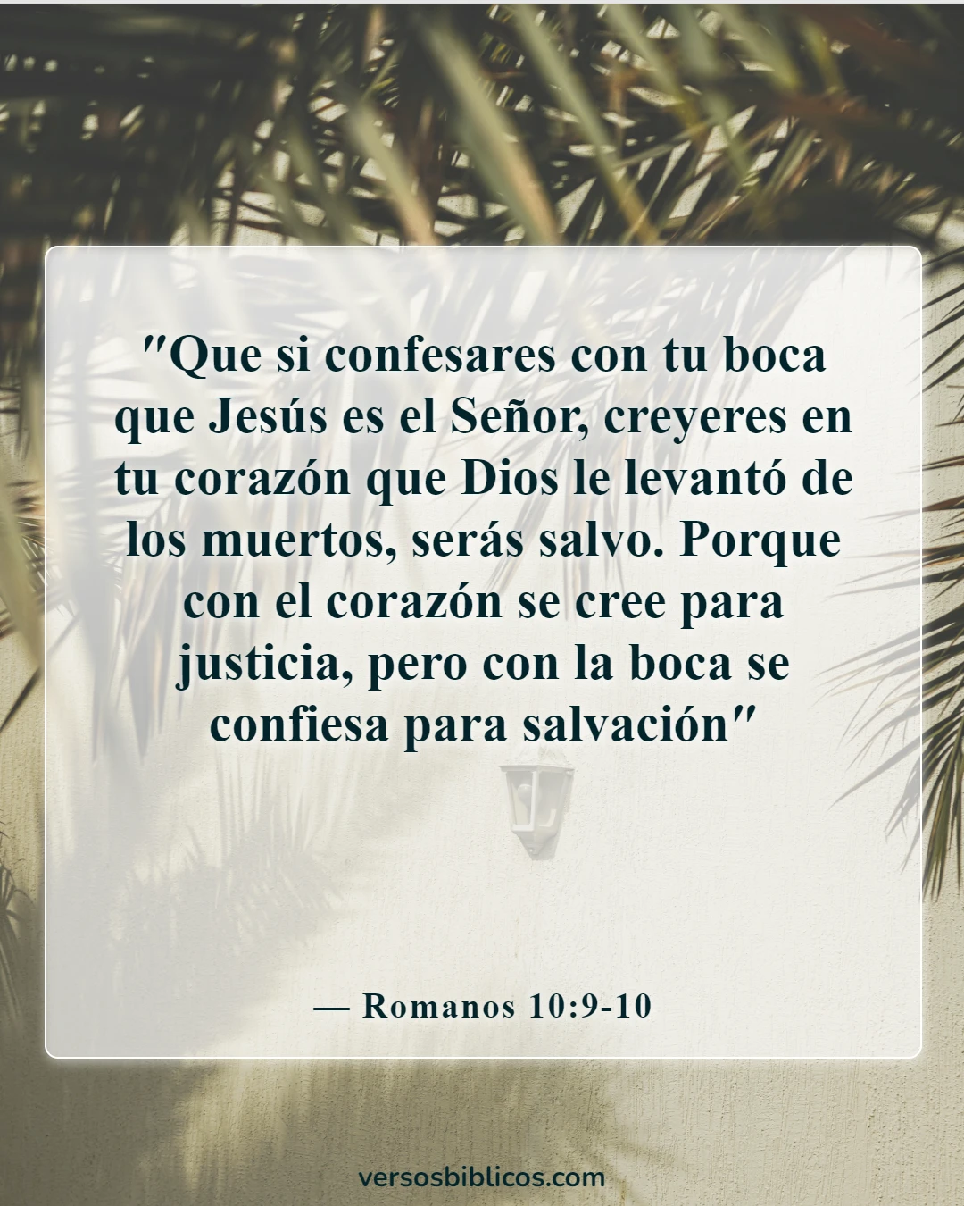 Versículos de la Biblia sobre el pecado y el infierno (Romanos 10:9-10)