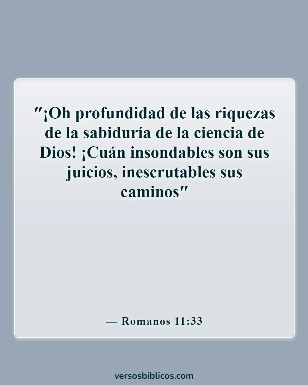 Versículos de la Biblia sobre el embarazo inesperado (Romanos 11:33)