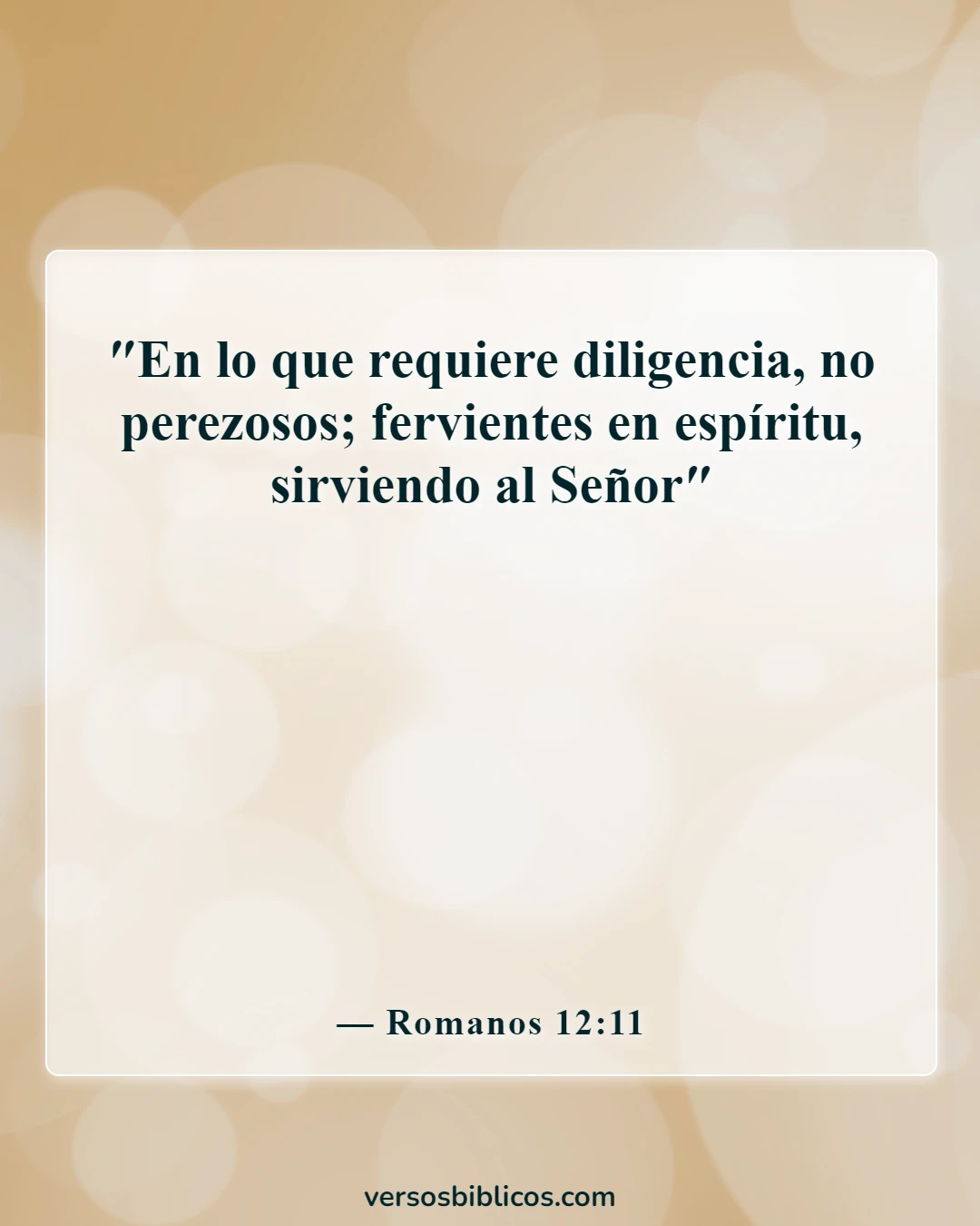 Versículos de la Biblia sobre la dedicación empresarial (Romanos 12:11)
