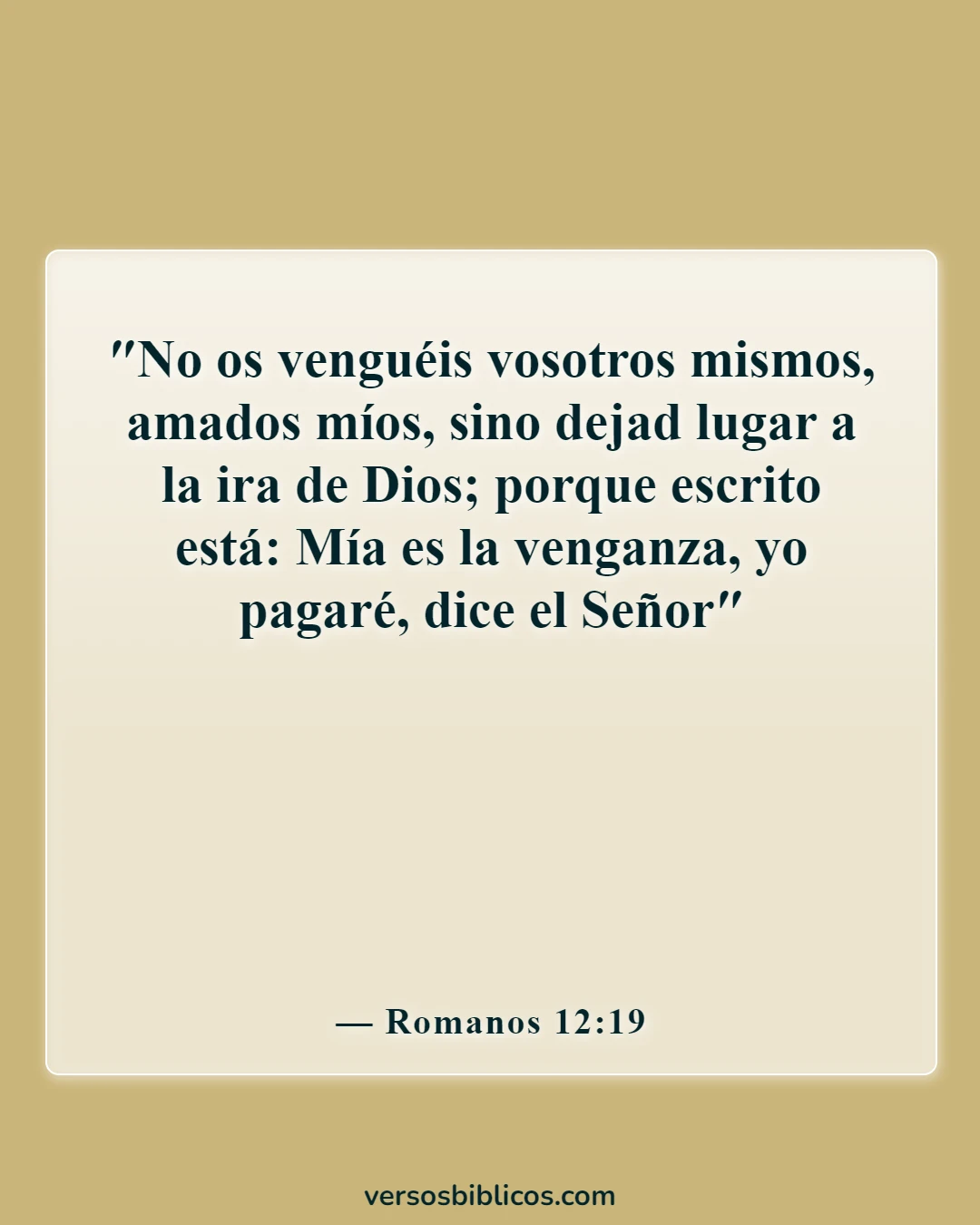 Versículos de la Biblia sobre el asesinato de inocentes (Romanos 12:19)