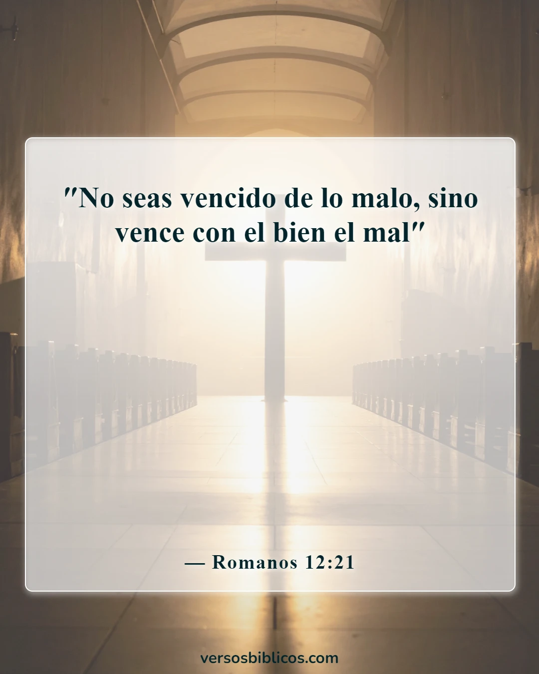 Versículos de la Biblia sobre el autocontrol y la autodisciplina (Romanos 12:21)