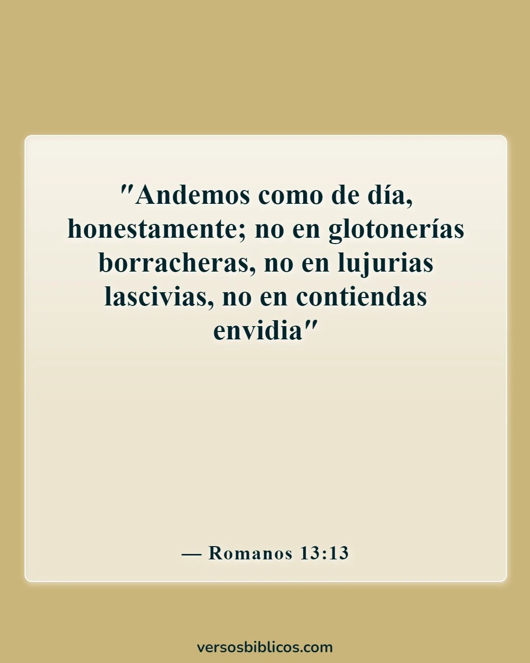 Versículos de la Biblia sobre los celos en las relaciones (Romanos 13:13)