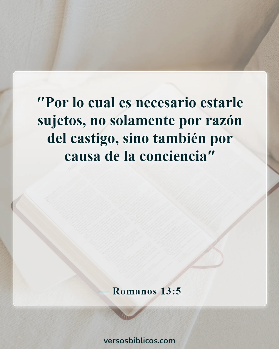 Versículos de la Biblia sobre el cumplimiento de la ley (Romanos 13:5)