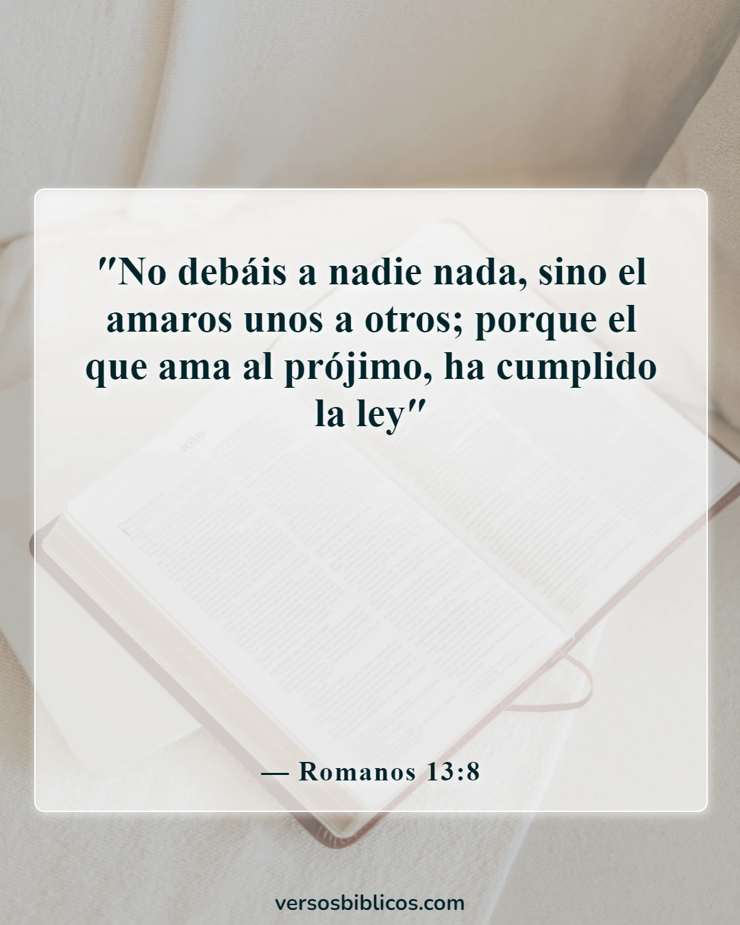Versículos de la Biblia sobre problemas de dinero (Romanos 13:8)
