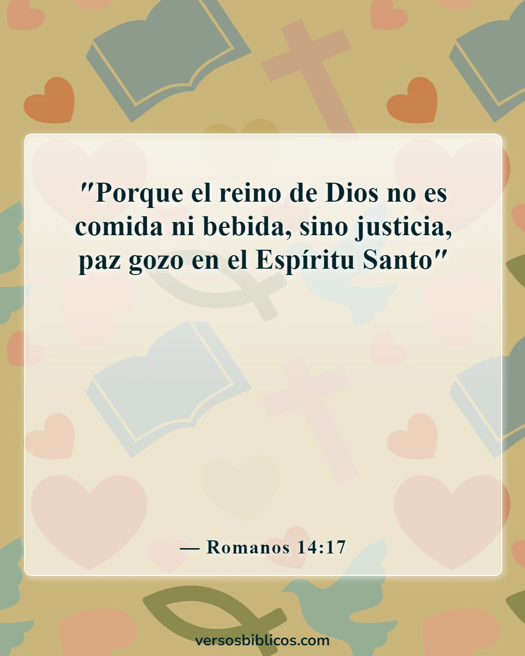 Versículos de la Biblia sobre dar fruto (Romanos 14:17)