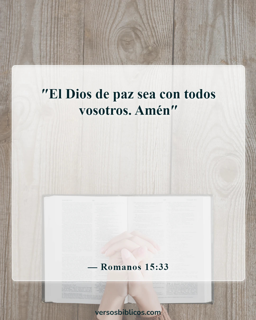 Versículos de la Biblia sobre bendiciones de feliz domingo con imágenes (Romanos 15:33)