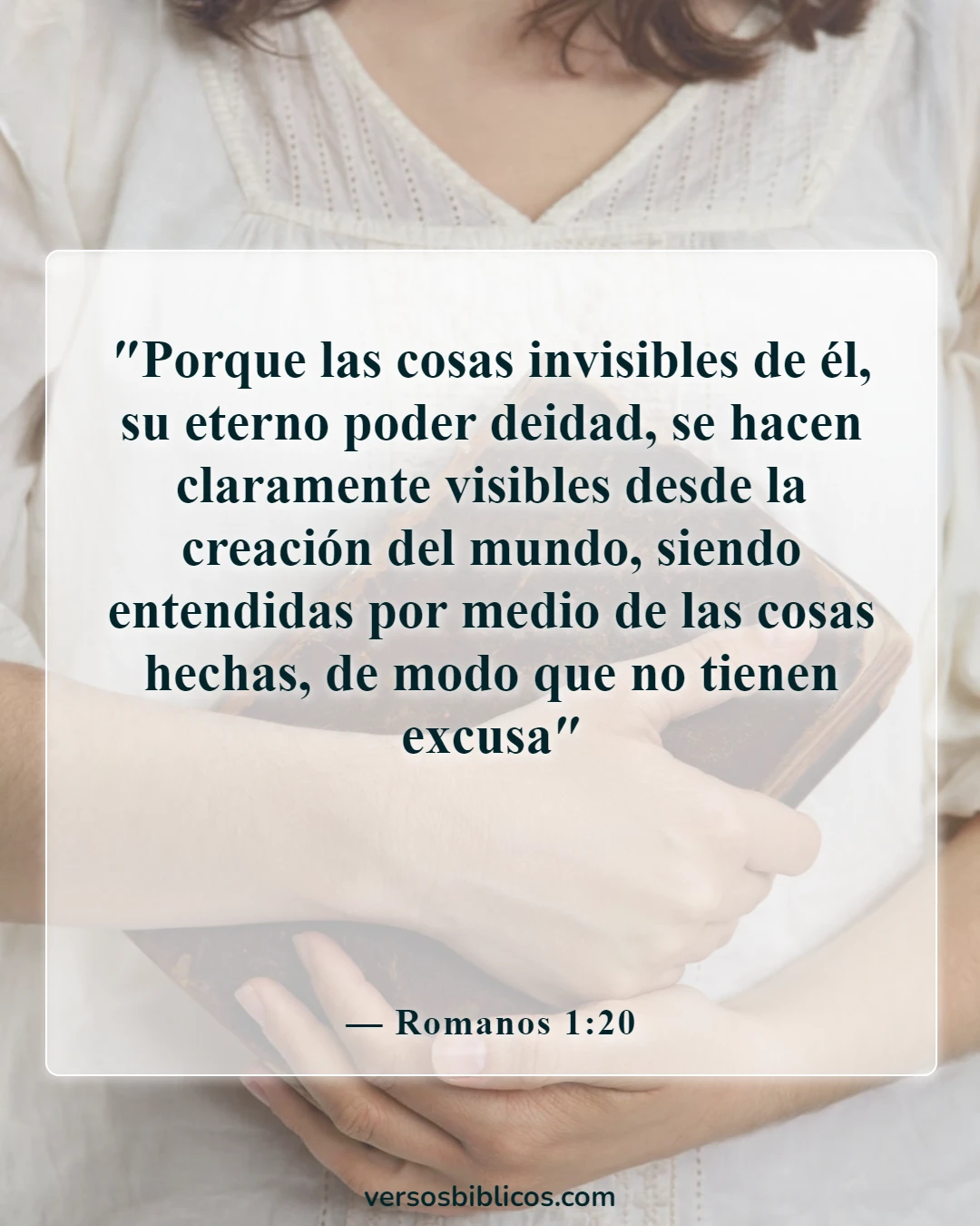Versículos de la Biblia sobre el conocimiento de Dios (Romanos 1:20)