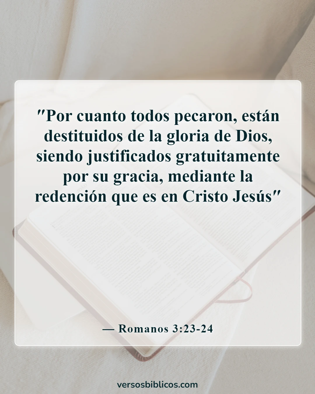 Versículos de la Biblia sobre el engaño y el perdón (Romanos 3:23-24)