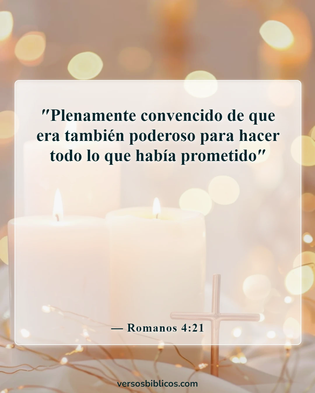 Versículos de la Biblia sobre Dios puede hacer cualquier cosa (Romanos 4:21)