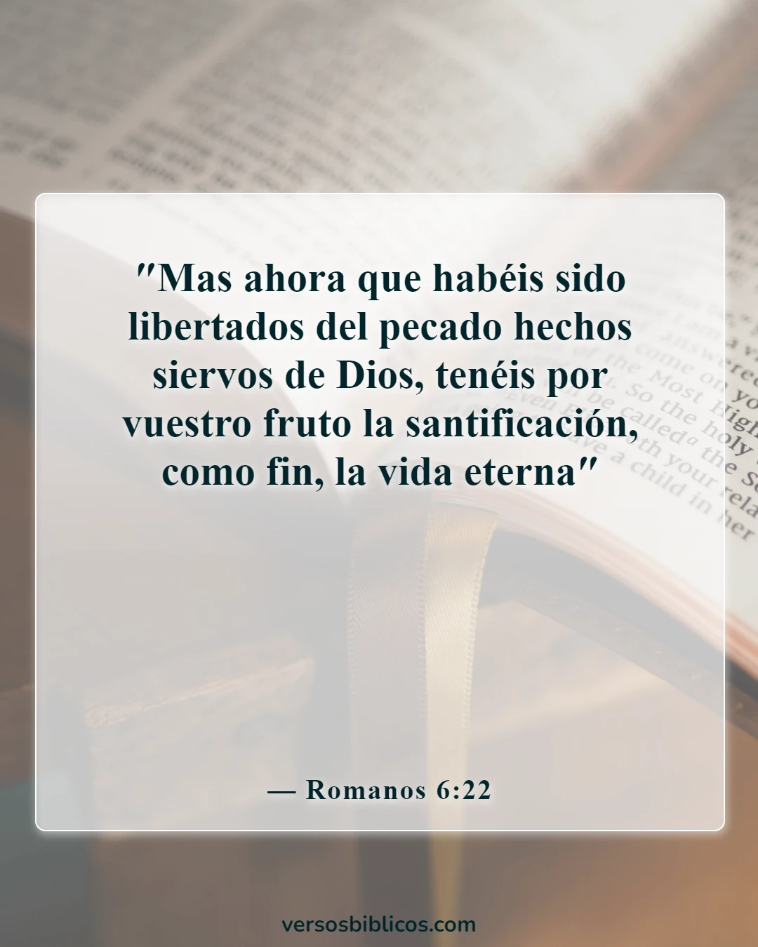 Versículos de la Biblia sobre la búsqueda de la santidad (Romanos 6:22)