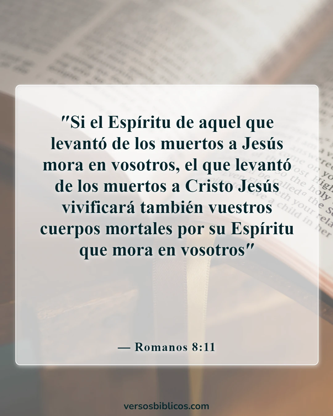 Versículos de la Biblia sobre la esperanza del cielo (Romanos 8:11)