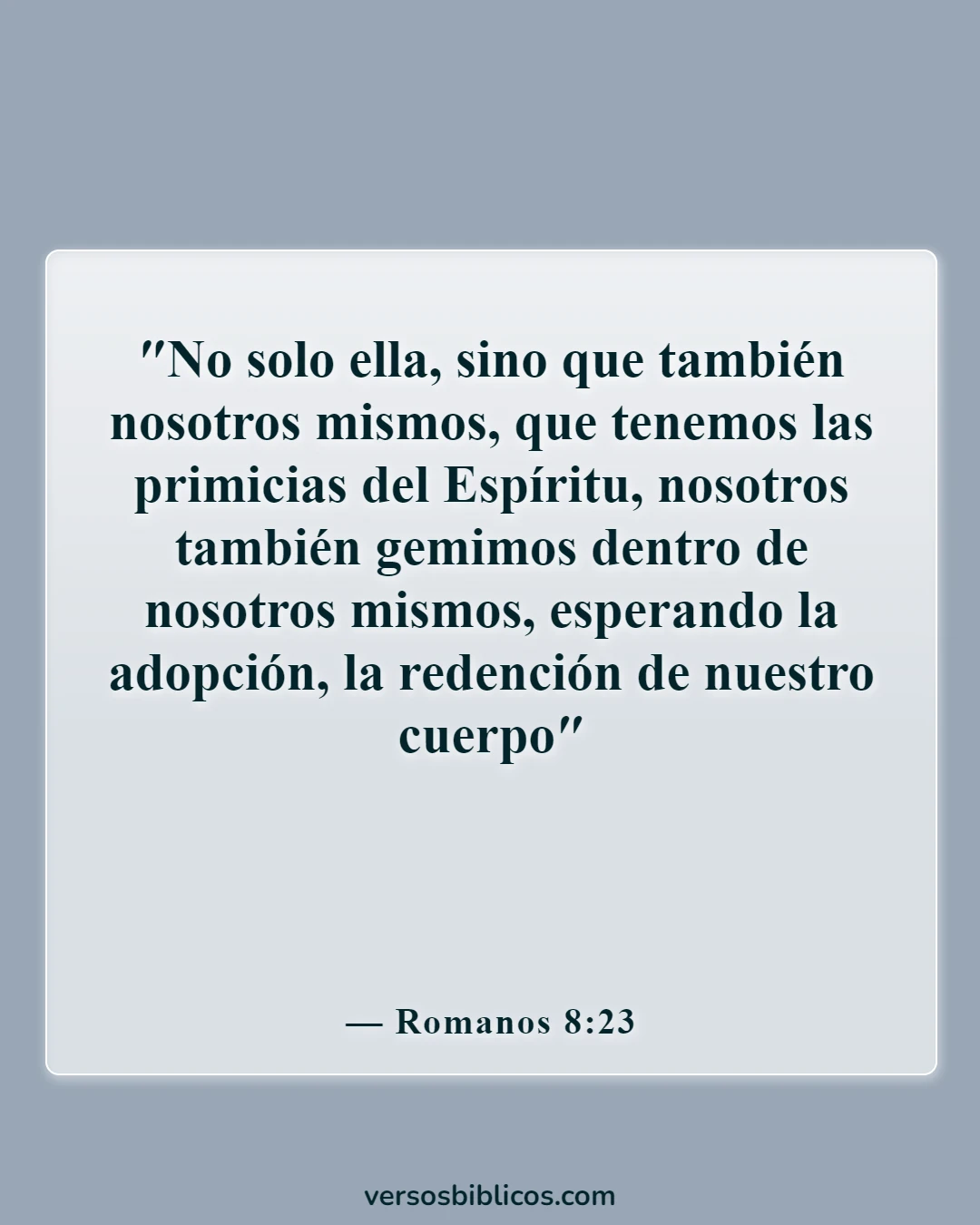 Versículos de la Biblia sobre la adopción (Romanos 8:23)
