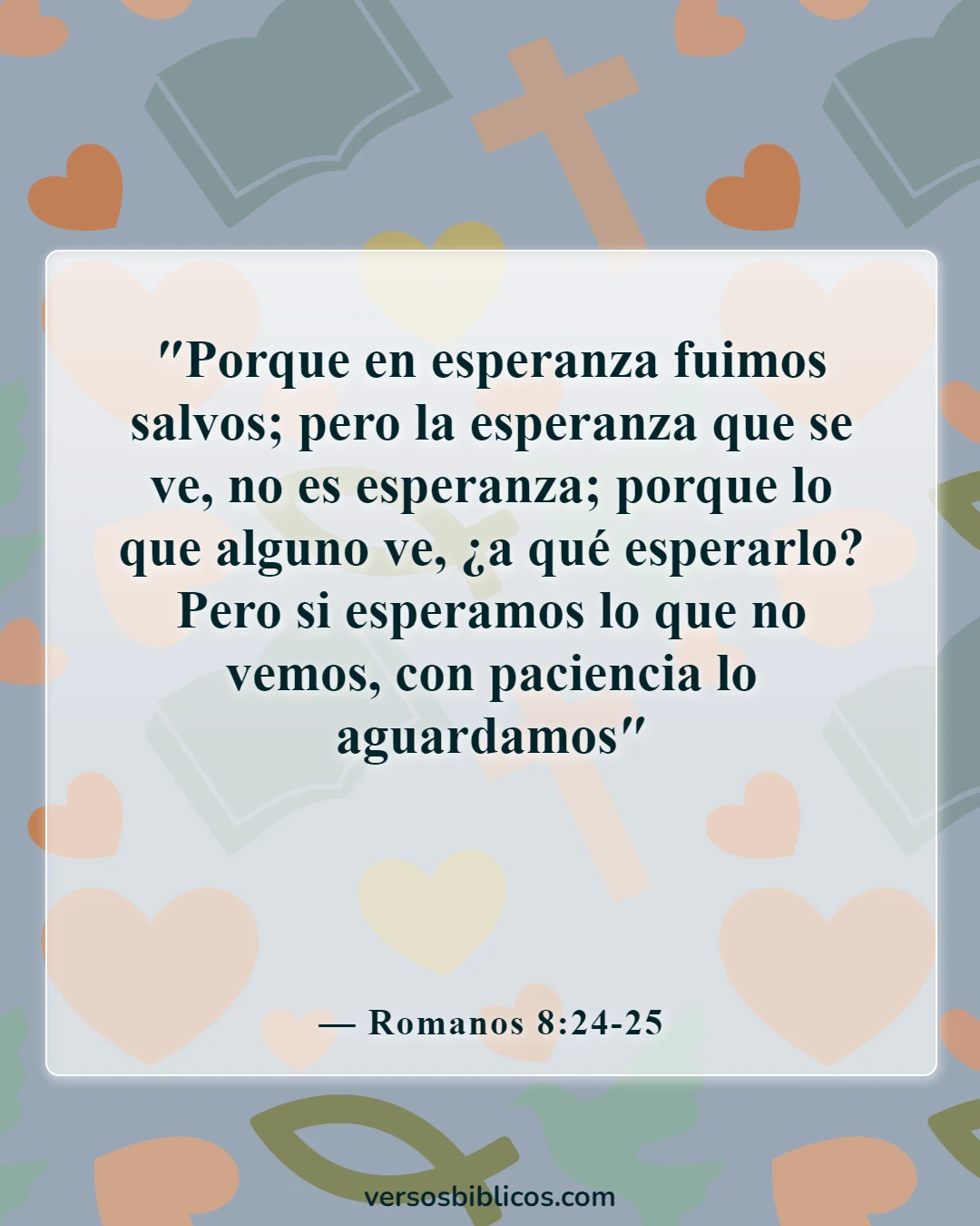 Versículos de la Biblia sobre la esperanza (Romanos 8:24-25)