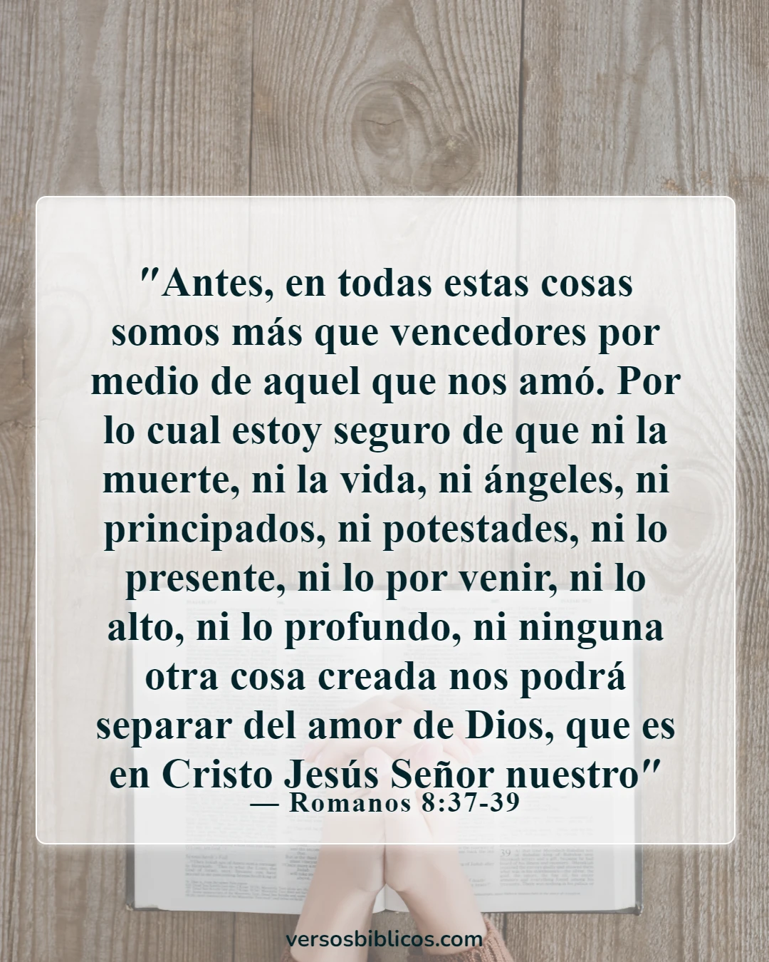 Versículos de la Biblia sobre el consuelo de una madre afligida (Romanos 8:37-39)