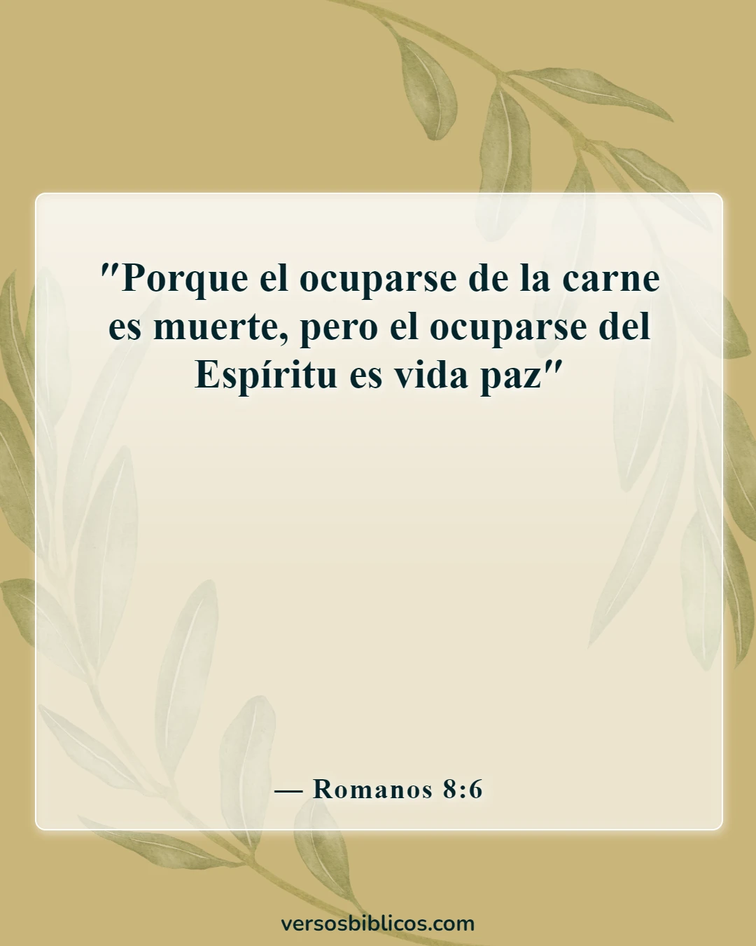 Versículos de la Biblia sobre la ayuda con la ansiedad (Romanos 8:6)