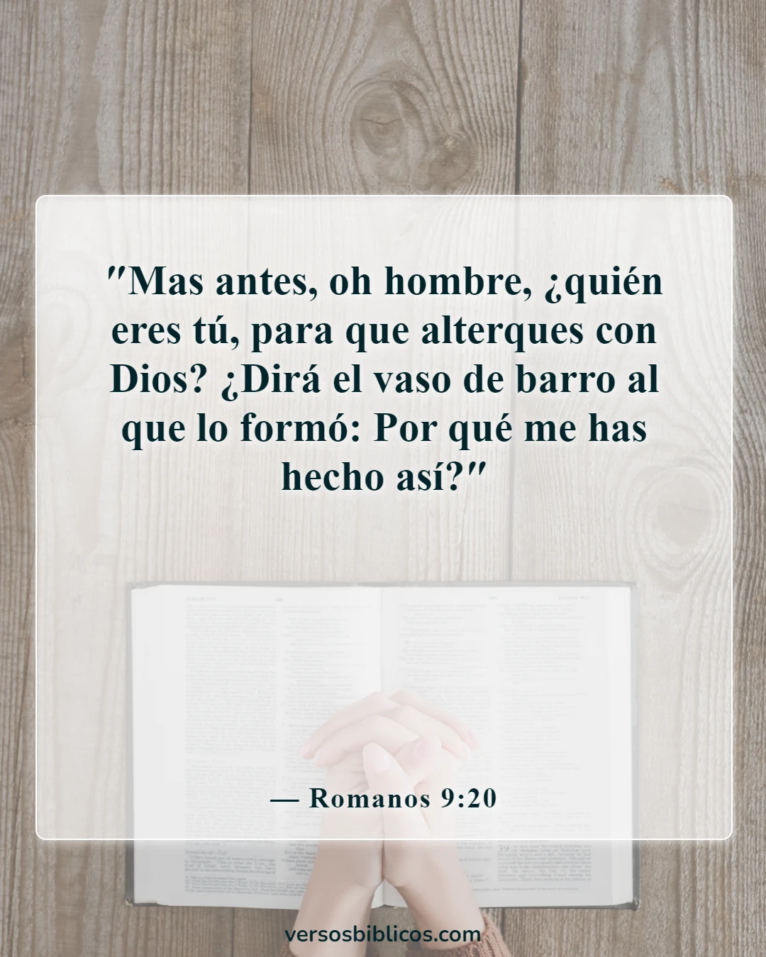 Versículos de la Biblia sobre citas biográficas personales (Romanos 9:20)