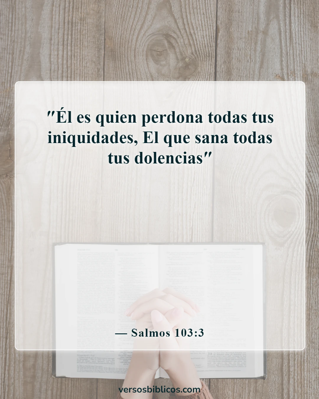 Versículos de la Biblia sobre Dios sana todas las enfermedades (Salmos 103:3)