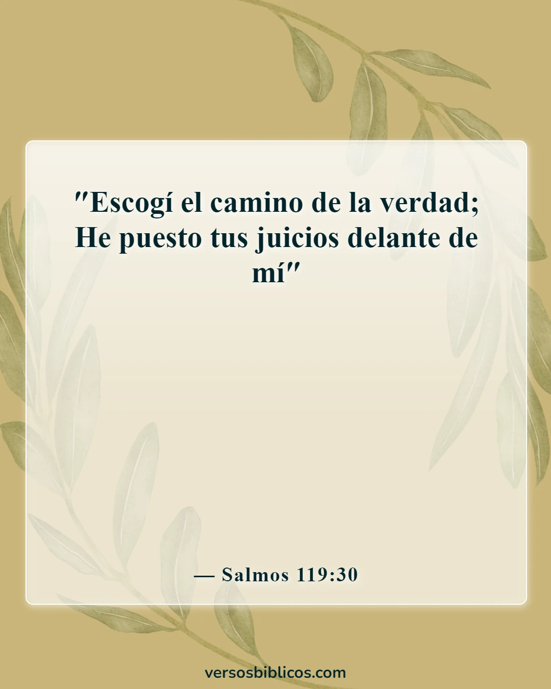 Versículos de la Biblia sobre Dios no se impone a nadie (Salmos 119:30)