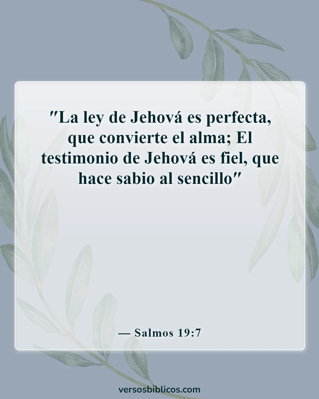 Versículos de la Biblia sobre la sabiduría (Salmos 19:7)