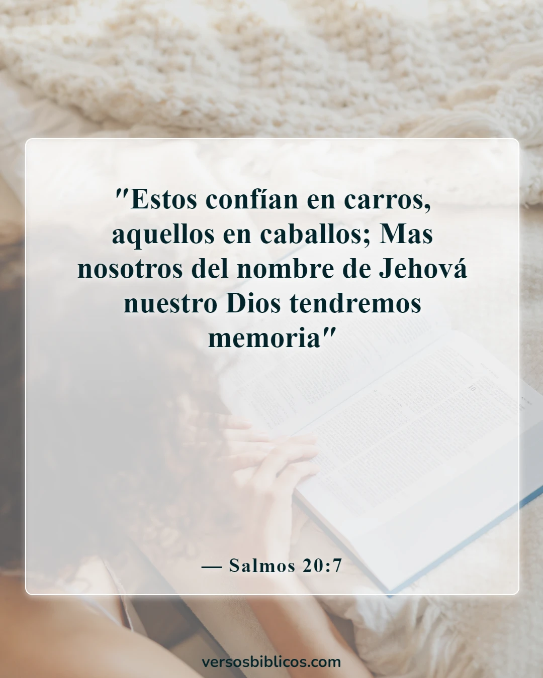 Versículos de la Biblia sobre bienes (Salmos 20:7)