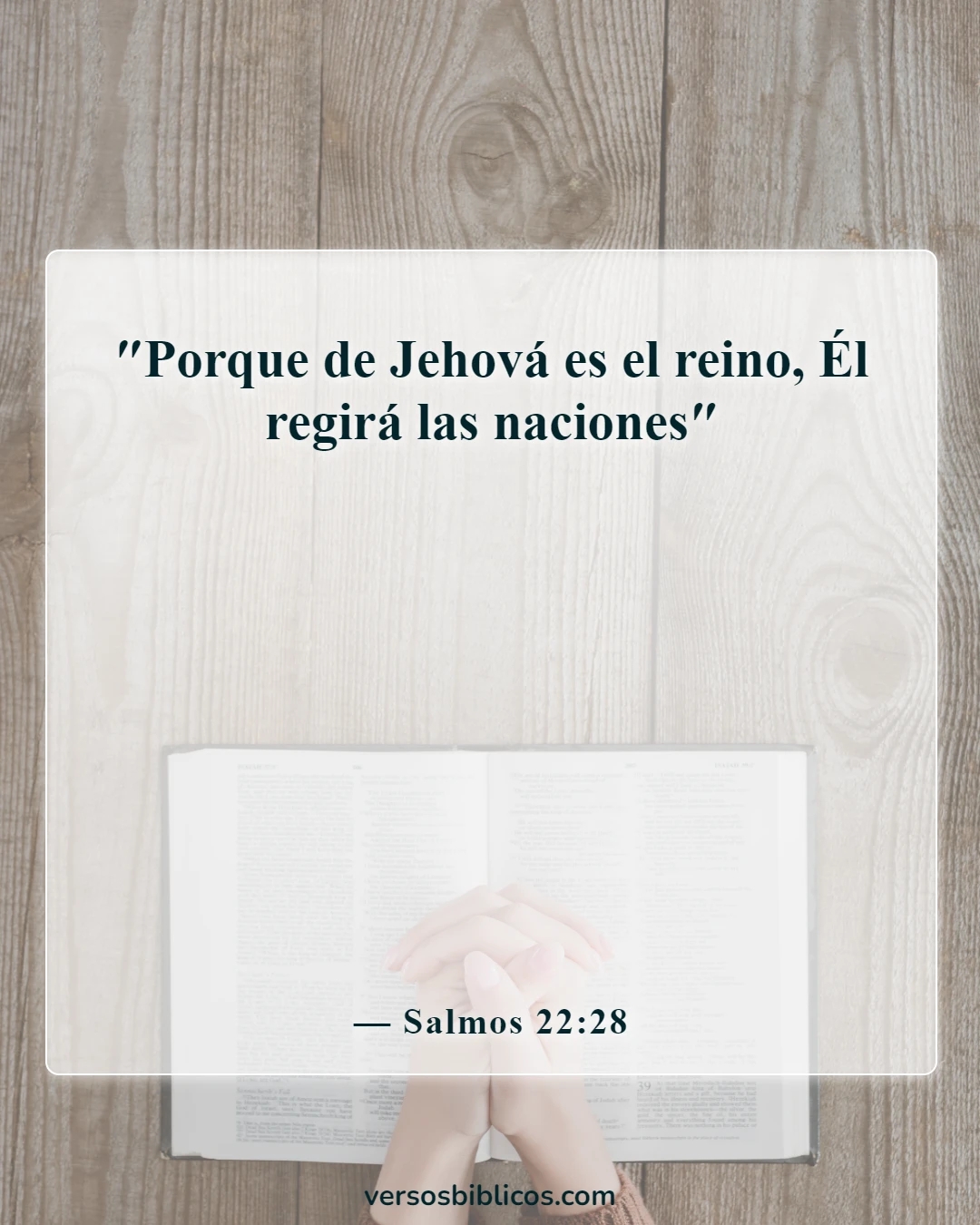 Versículos de la Biblia sobre los líderes de las naciones (Salmos 22:28)