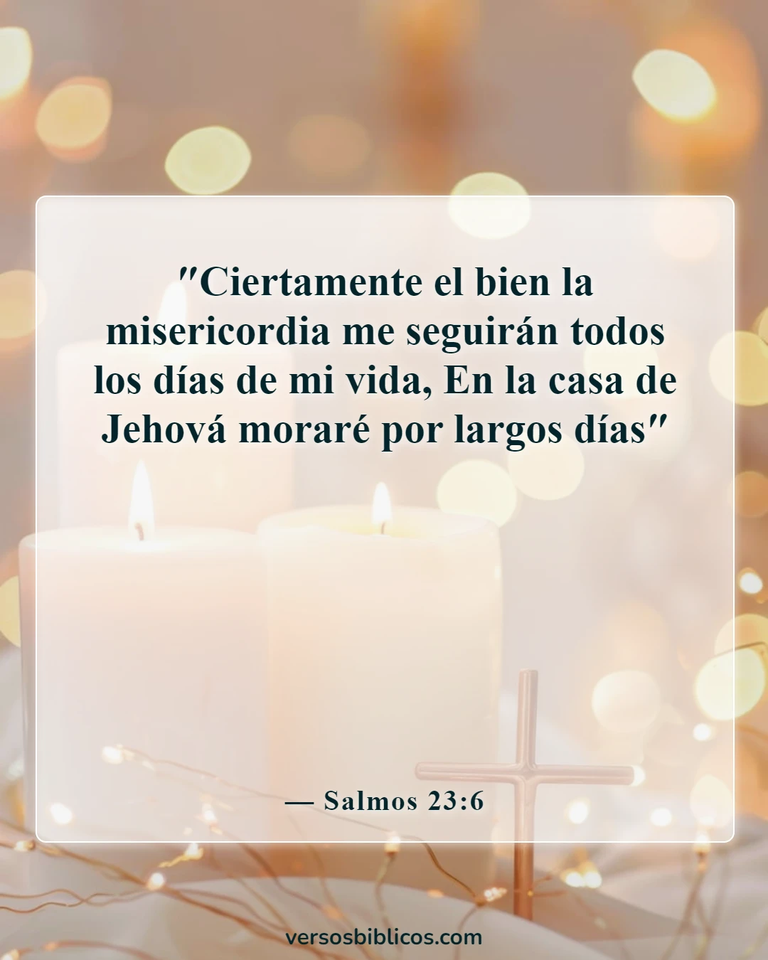 Versículos de la Biblia sobre la esperanza del cielo (Salmos 23:6)
