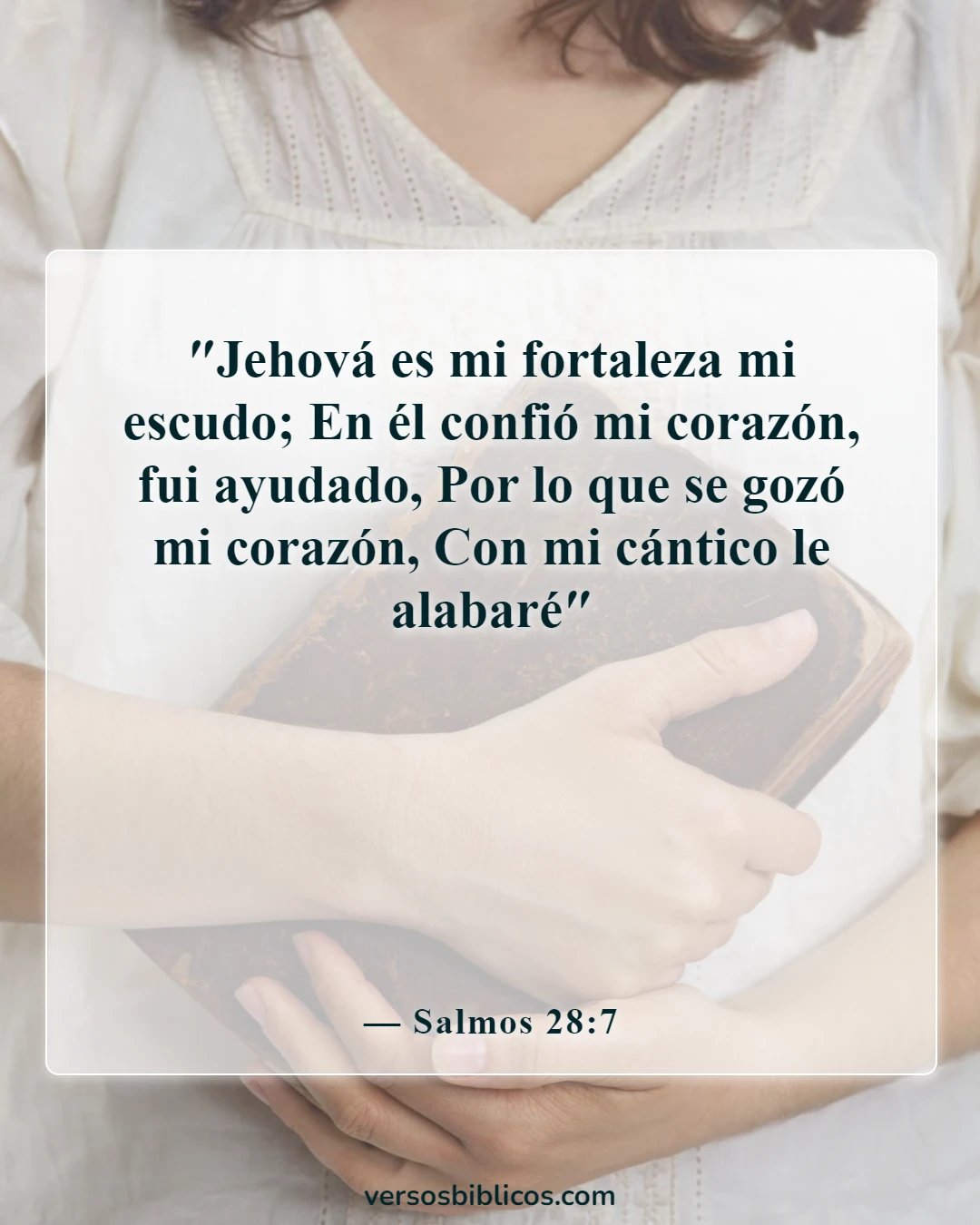 Versículos de la Biblia sobre la frustración (Salmos 28:7)