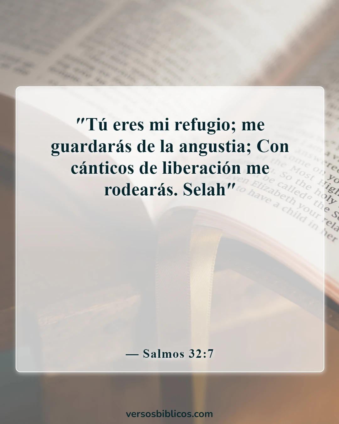 Versículos de la Biblia sobre protegerte del mal (Salmos 32:7)