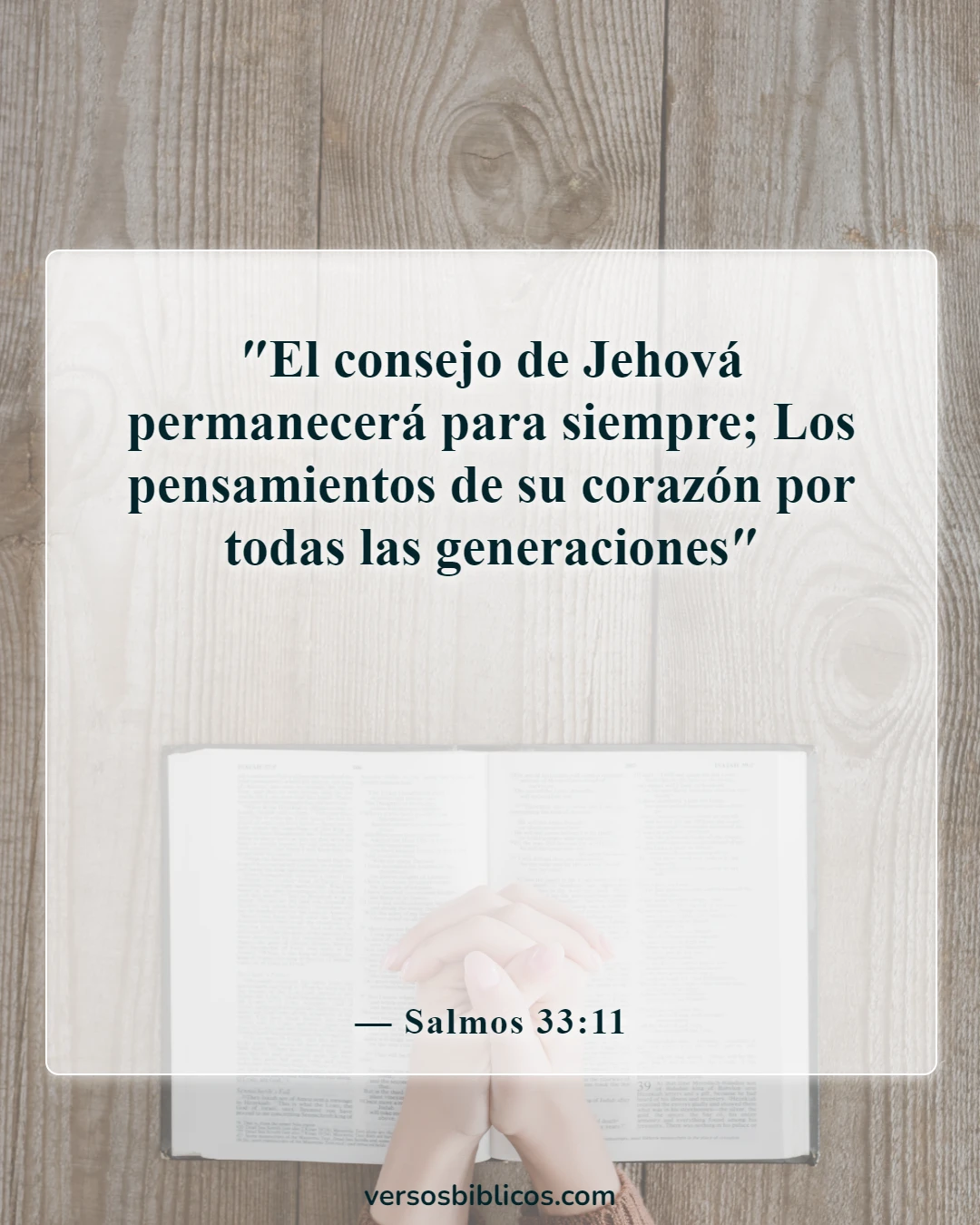 Versículos de la Biblia sobre Dios dirigiendo tu camino (Salmos 33:11)