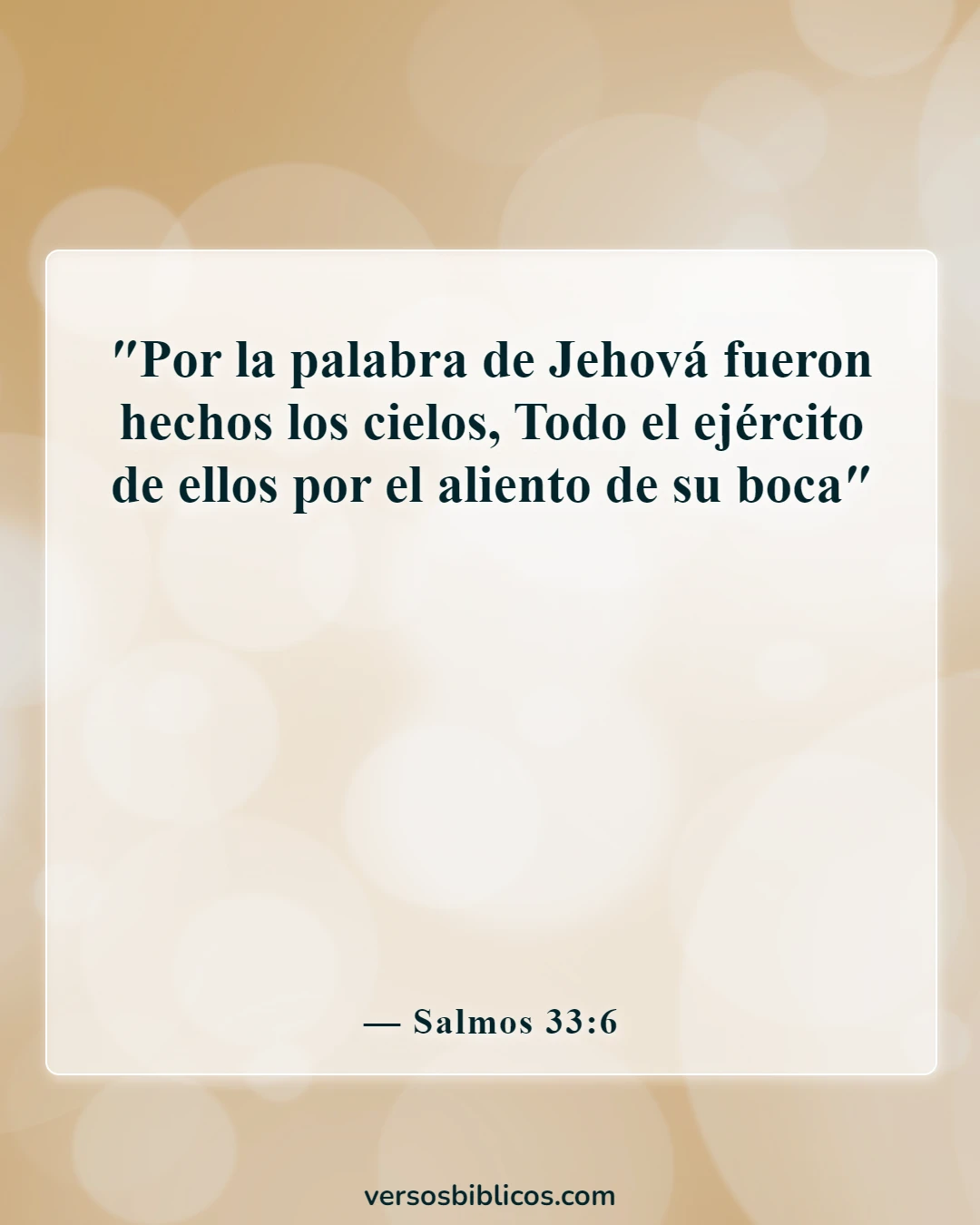 Versículos de la Biblia sobre los poderes y habilidades de Dios (Salmos 33:6)