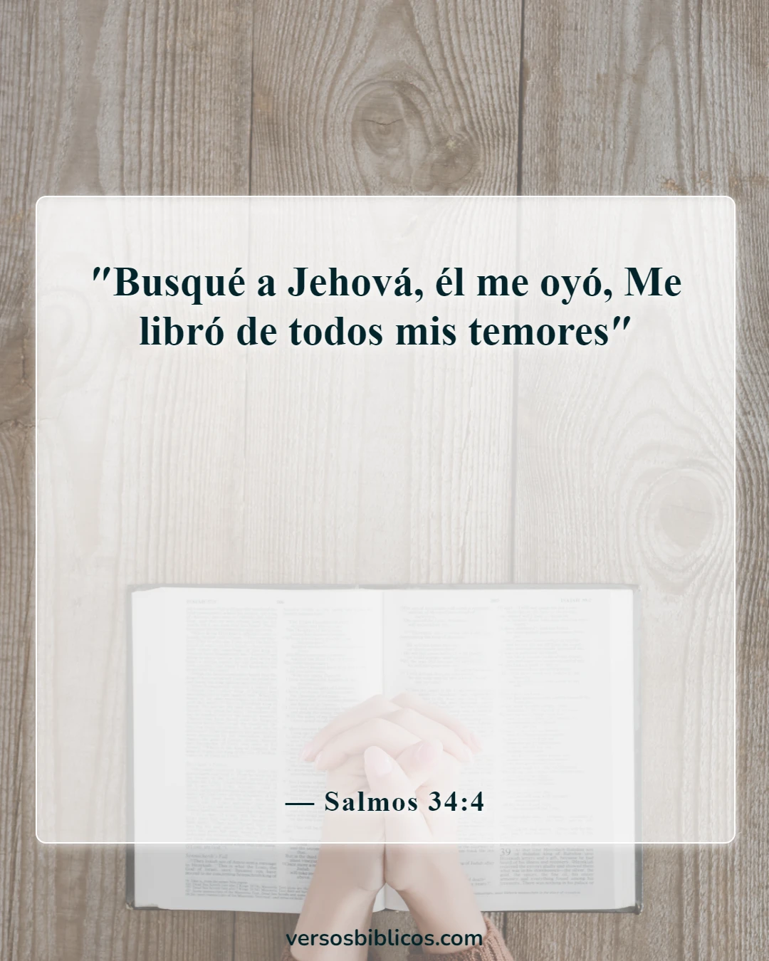 Versículos de la Biblia sobre orientación en la toma de decisiones (Salmos 34:4)