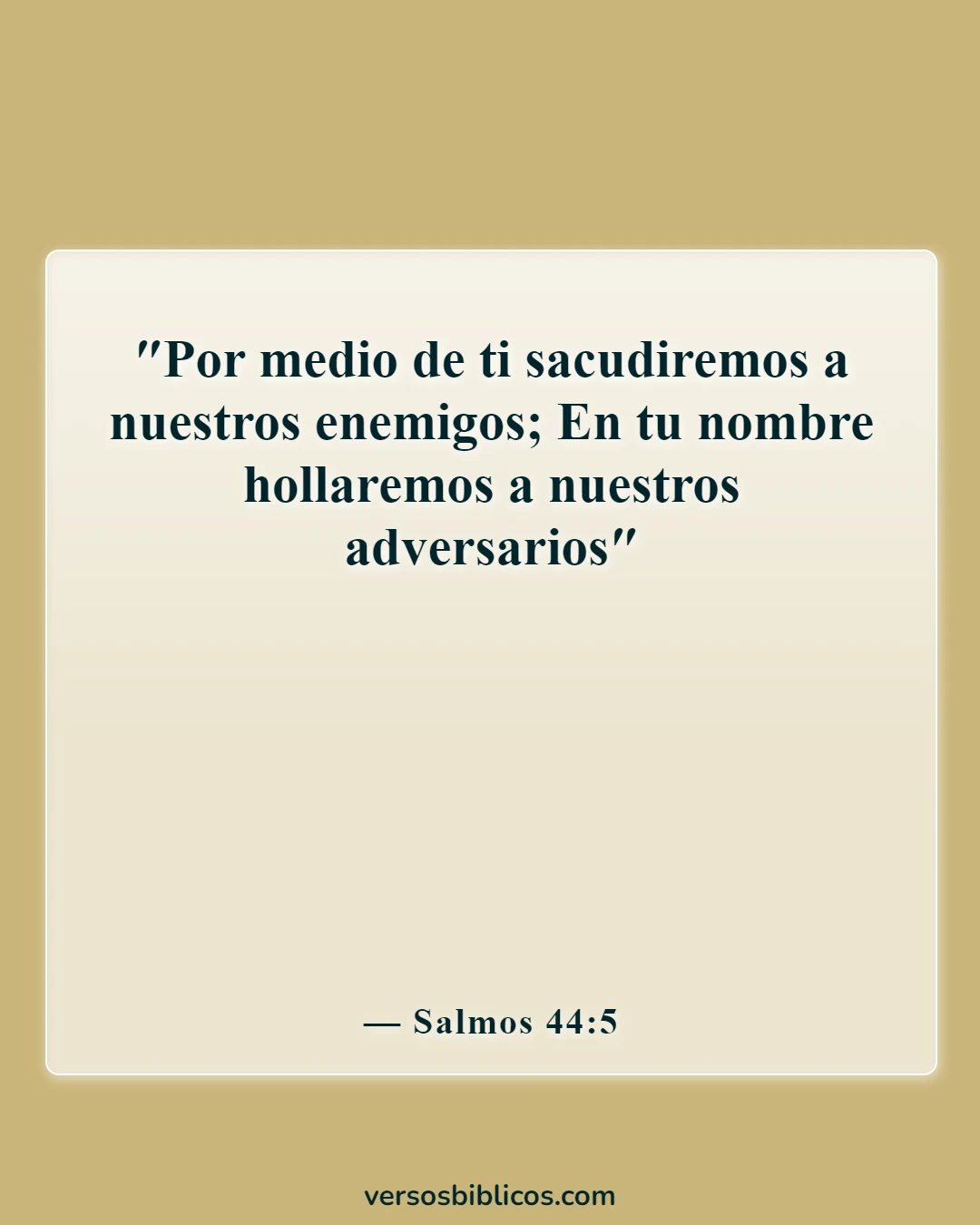 Versículos de la Biblia sobre la guerra contra los enemigos (Salmos 44:5)