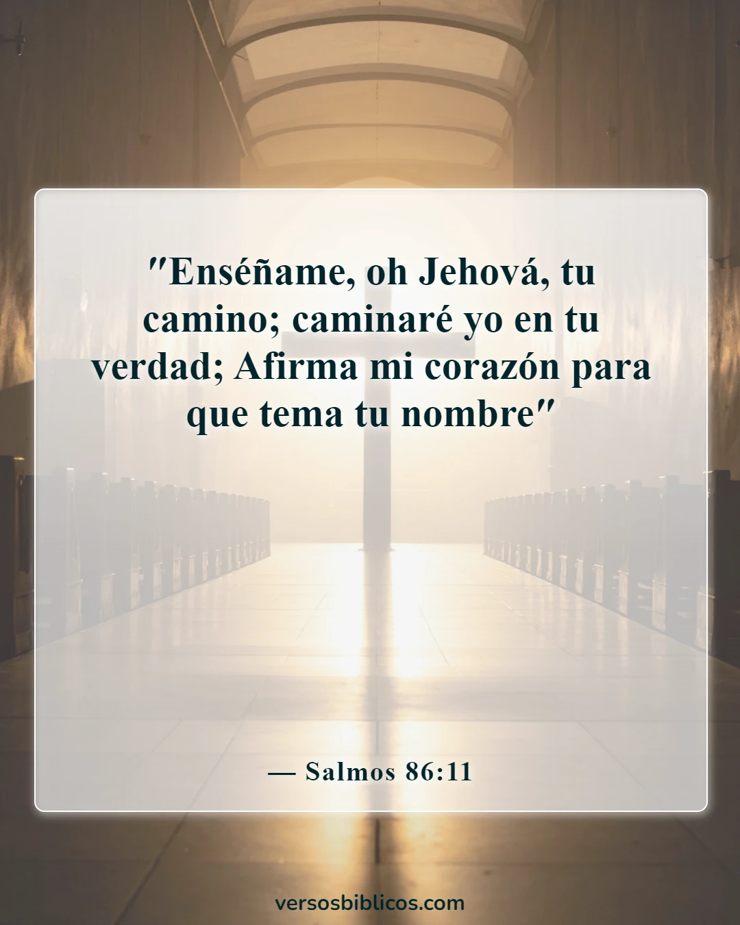 Versículos de la Biblia sobre una mujer que teme al Señor (Salmos 86:11)