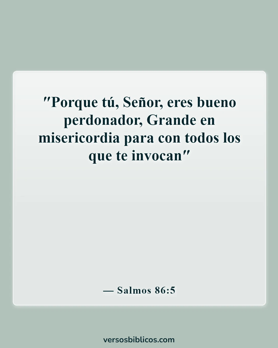 Versículos de la Biblia sobre la misericordia de Dios (Salmos 86:5)
