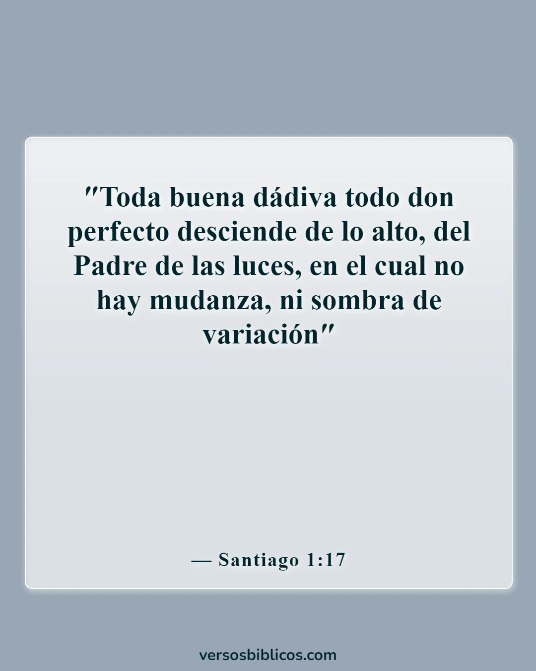 Versículos de la Biblia sobre el embarazo inesperado (Santiago 1:17)