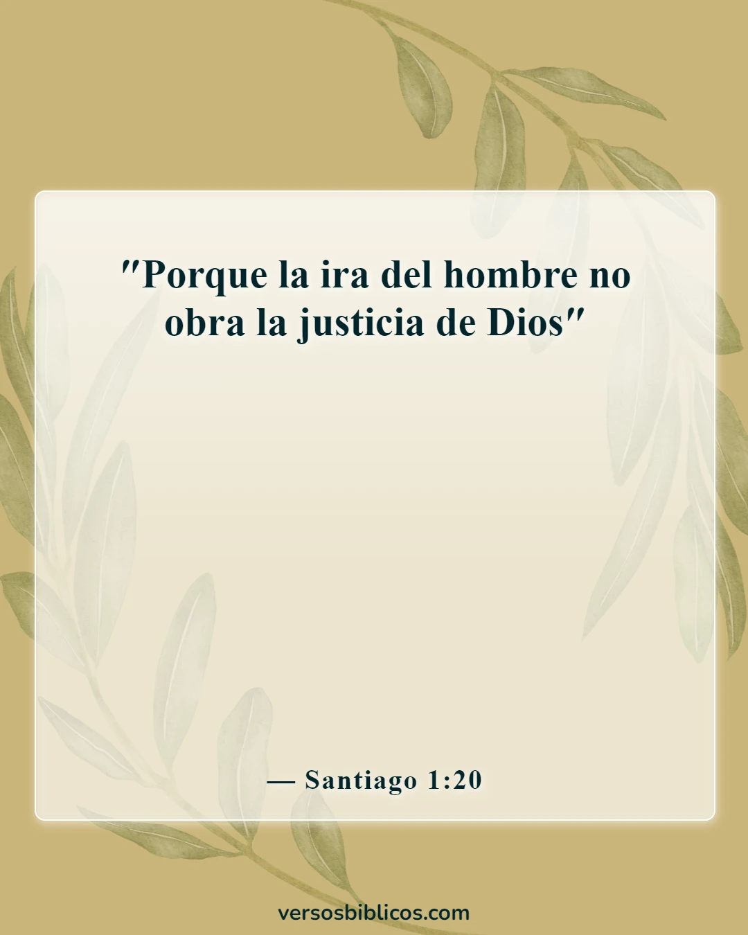 Versículos de la Biblia sobre el autocontrol y la autodisciplina (Santiago 1:20)