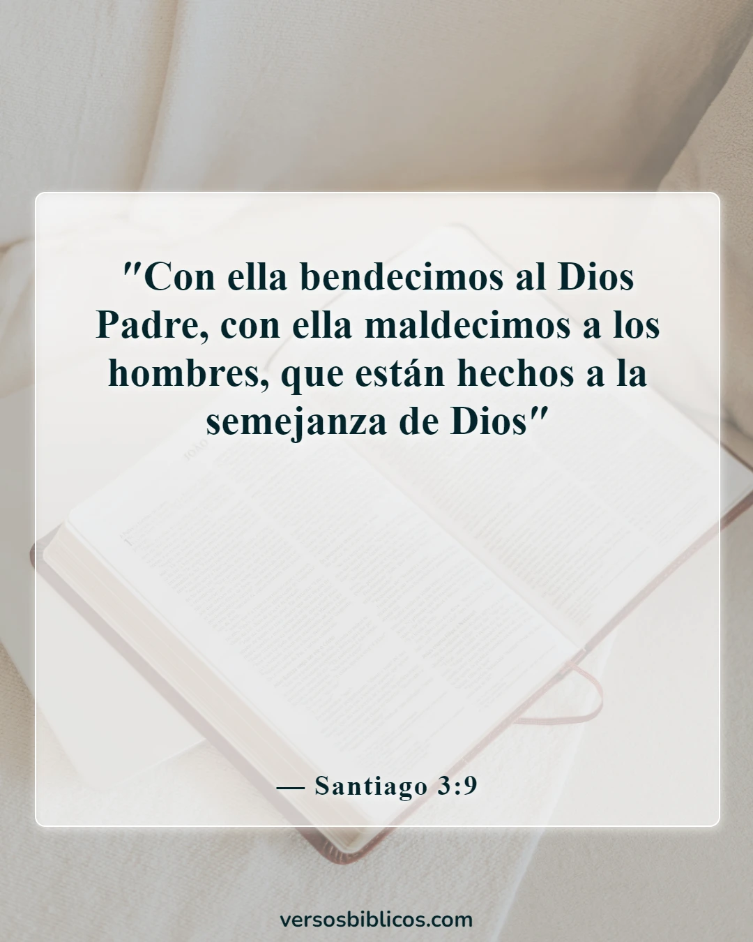 Versículos de la Biblia sobre la diversidad cultural (Santiago 3:9)