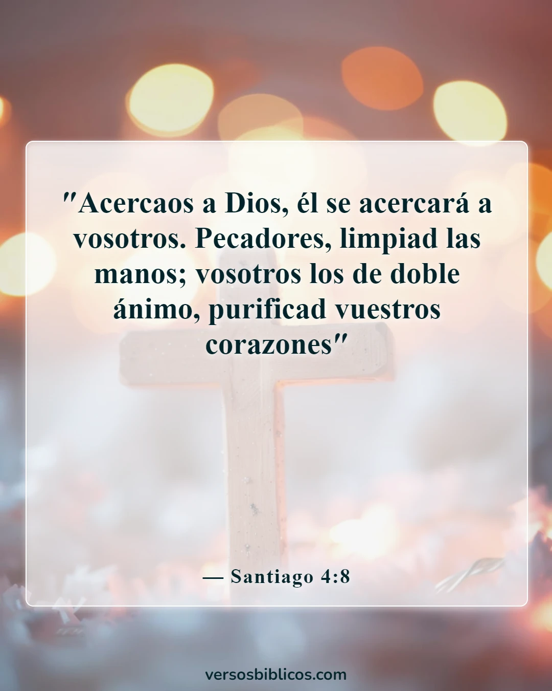 Versículos de la Biblia sobre orientación en la toma de decisiones (Santiago 4:8)