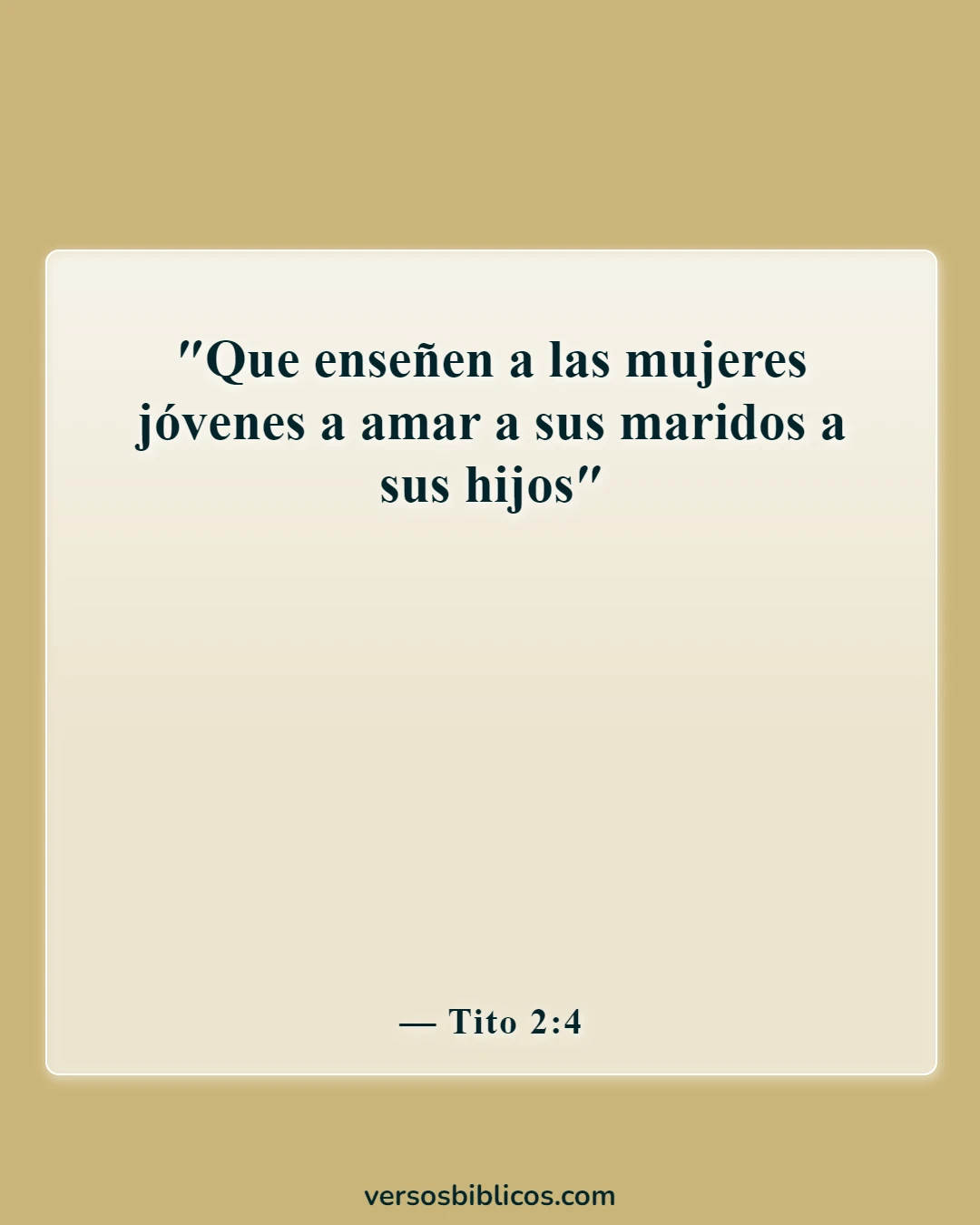 Versículos de la Biblia sobre una buena esposa (Tito 2:4)