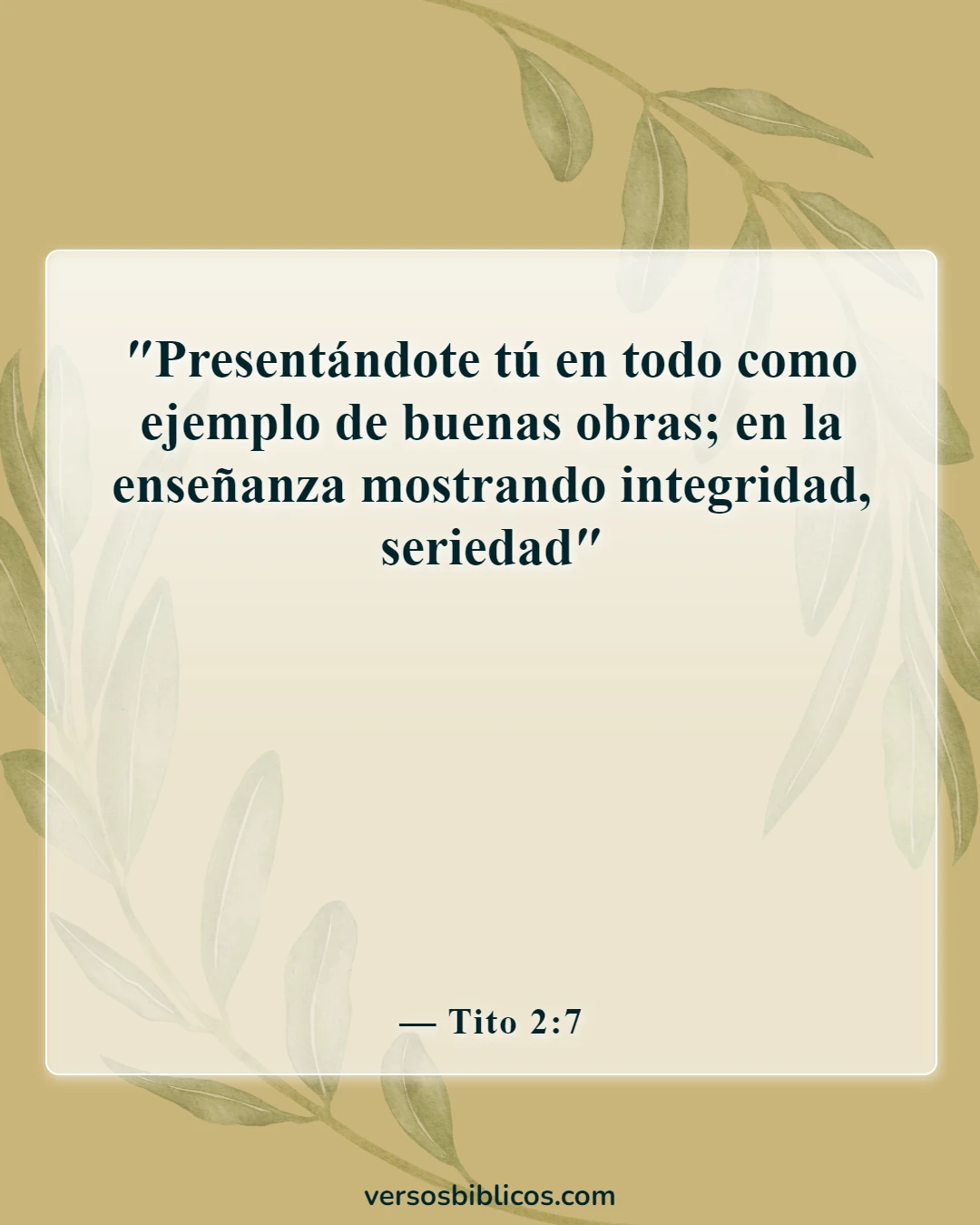 Versículos de la Biblia sobre el conocimiento humano (Tito 2:7)