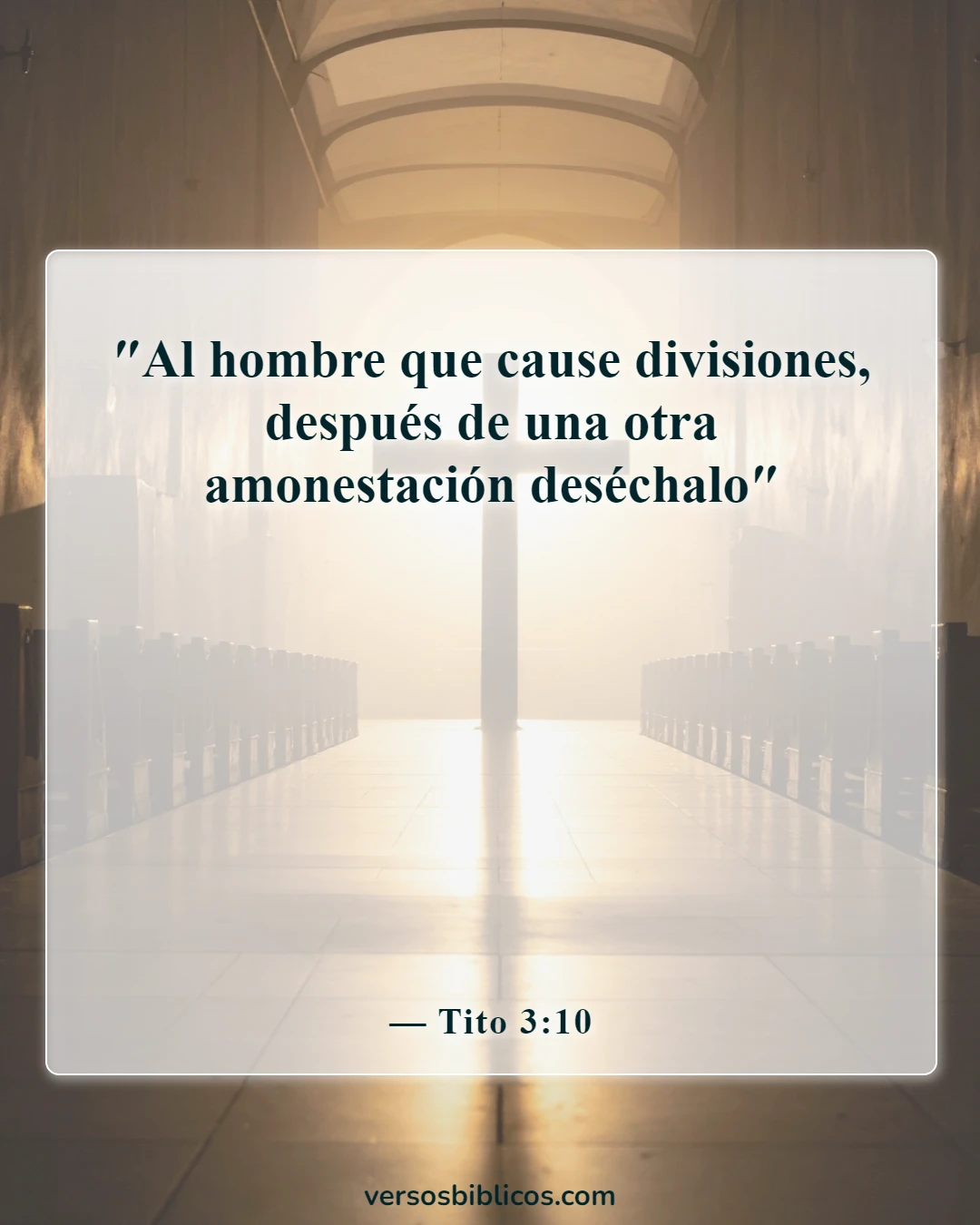 Versículos de la Biblia sobre las influencias malas y negativas (Tito 3:10)