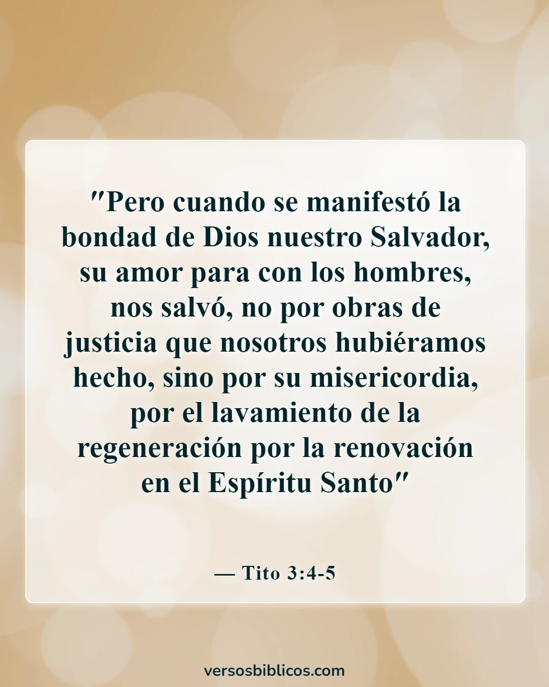 Versículos de la Biblia sobre el amor de Jesucristo (Tito 3:4-5)