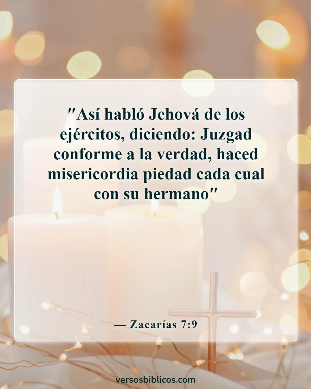 Versículos de la Biblia sobre llevar las cargas unos de otros (Zacarías 7:9)